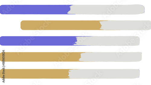 Pencils arranged in a row with varying colored tips and lengths on a plain surface from a straight-on viewpoint