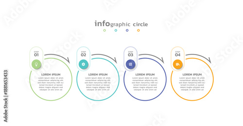 Presentation business abstract background infographic template colorful