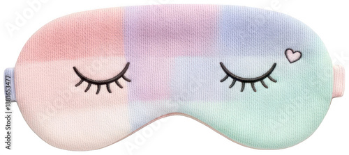 Pastel Sleep Mask png Cute Eye Cover cutout Colorful Blindfold png Dreamy Eye Mask cutout Soft Relaxation Aid png Cozy Sleep Aid cutout isolated transparent background image