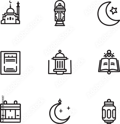 Islamic Religious Symbols and Icons Collection