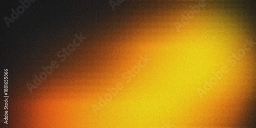Quadro su tela Warm abstract background with a golden yellow light flare and a heavy grain texture, creating a vintage, atmospheric, and cinematic effect for a retro or moody design project