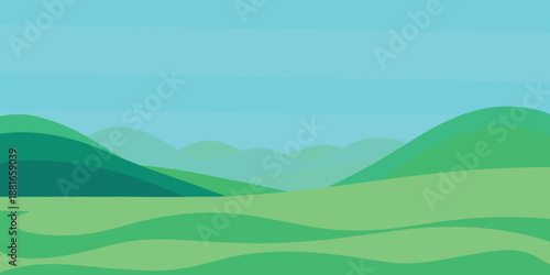 landscape with mountains and blue sky background design.