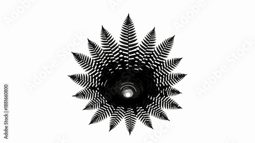 Intricate abstract geometric pattern radiating outwards with a starburst effect