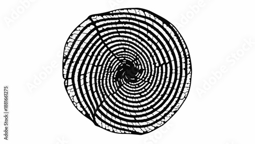 Abstract spiral pattern with intricate lines creating a hypnotic, dizzying effect