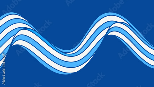 Abstract blue wave blue ribbon wave glass wave fluid curve modern background dynamic line blue abstract pattern creates smooth
