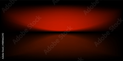 Abstract gradient podium background. Empty red 3D studio background. Clean scene for product presentation mockup template. eps 10