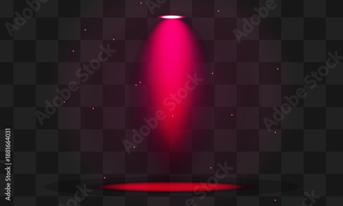 Red Glossy Spotlight on stage