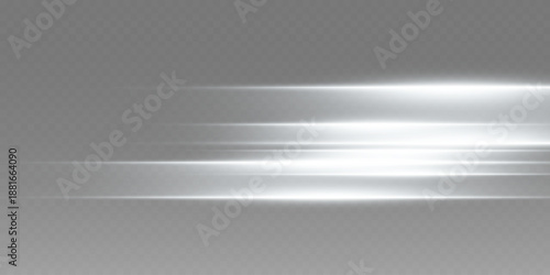 White lines of the speed of light. Vector illustration