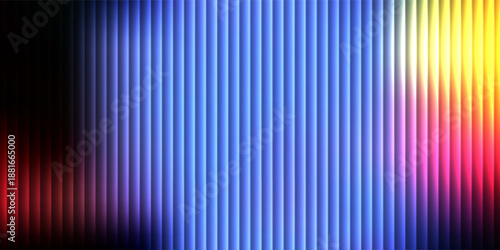 Vibrant circular gradient pattern with ribbed fractal glass texture effect blending teal deep blue colors. Minimalistic and futuristic abstract background perfect for creative digital designs. Vector