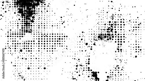 Monochrome Halftone Noise Texture. Creative Grunge Halftone Pattern Design. Vector Texture Background