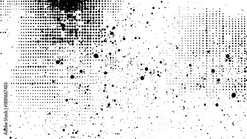 Modern Abstract Halftone Dots Texture. Worn Halftone Grunge Surface Background