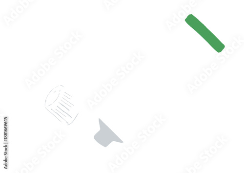 緑色のチューブから軟膏を出しているイラスト