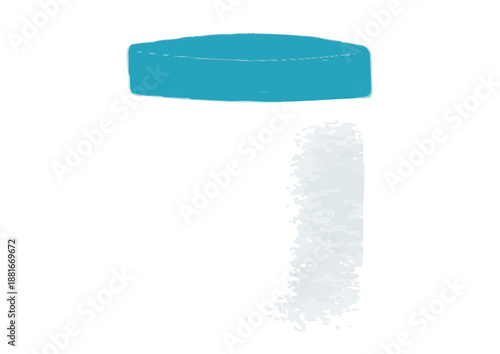 青い蓋の軟膏容器の線なしイラスト