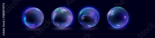 Sphere shield abstract energy protection spheres. Force field globe shell. Dome barrier technology vector set.