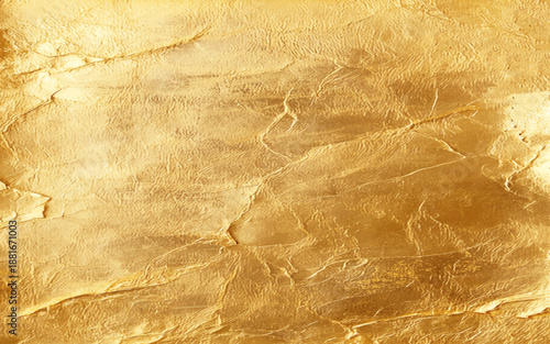 Metallic Gold Plaster Wall Texture. Shiny Gold Wall Texture with Rough Surface
