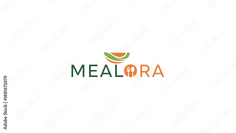 Fototapeta premium Mealora Logo Design with Bowl Element.