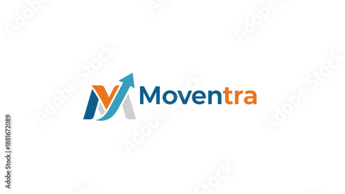 Moventra Logo Corporate Identity Design Element.