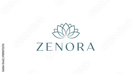 Zenora Logo with Lotus Flower Design.