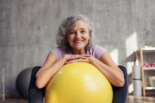 Senior woman smiling enjoying fitness and healthy lifestyle