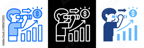 Economic Outlook triplestyle icon