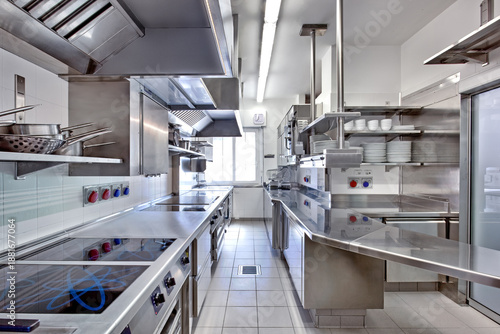 Commercial Kitchen with Induction Cooktops