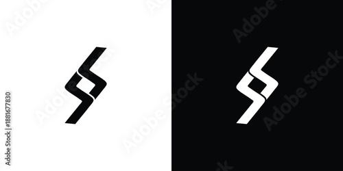 Simple and modern letter SS initials logo design
