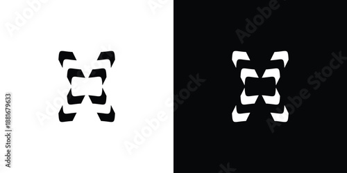 Unique and modern letter X initials logo design