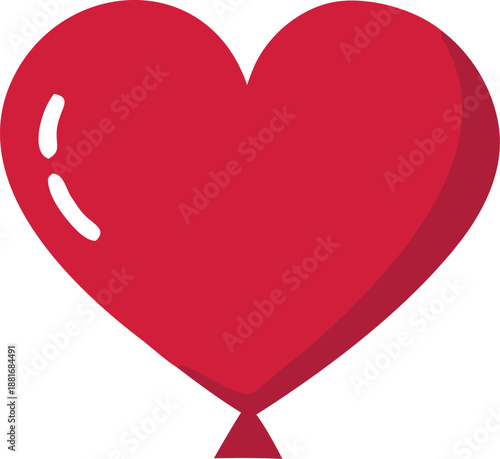 A single red heart with a winking emoticon