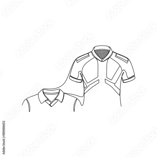 Protective Vest Design Concept With Bulletproof Garment Sketch