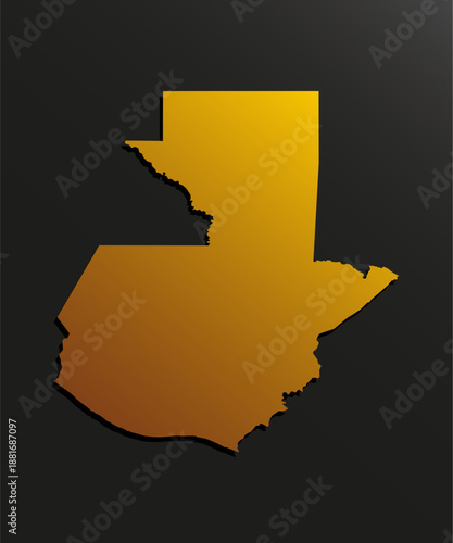Map of Guatemala gold material, American country
