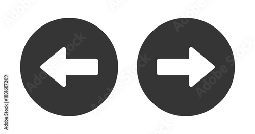 Right and left arrow buttons for navigation