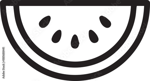 A simple, appetizing, high-quality, illustrative representation of a slice of watermelon, evoking the essence of refreshment and the joys of summer. 