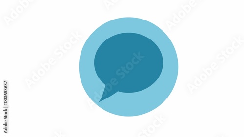bubble chat   icon animation simple flat