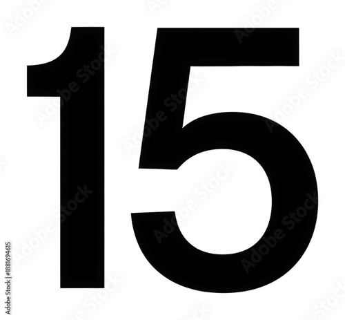 Exploring the number 15 installation gallery mixed media urban isolated on transparent background