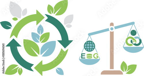 ESG Principles and Ecological Balance A Sustainable Future Concept