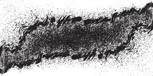 Vector brush sroke texture. Distressed uneven grunge background. Abstract distressed vector illustration. Overlay over any design to create interesting effect and depth. Black isolated on white. EPS10