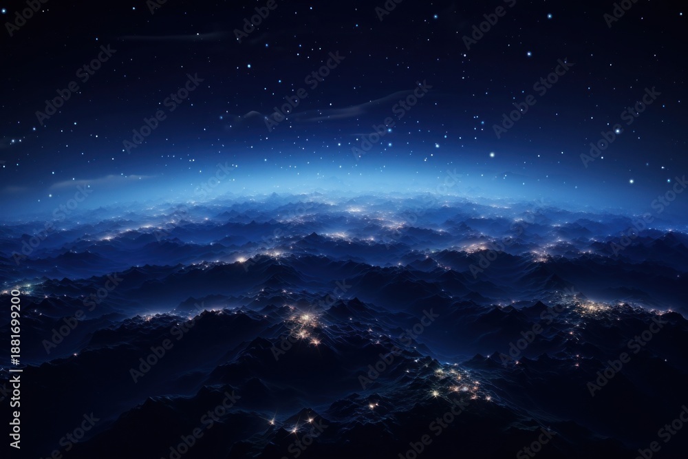 Fototapeta premium Light line sky astronomy outdoors.