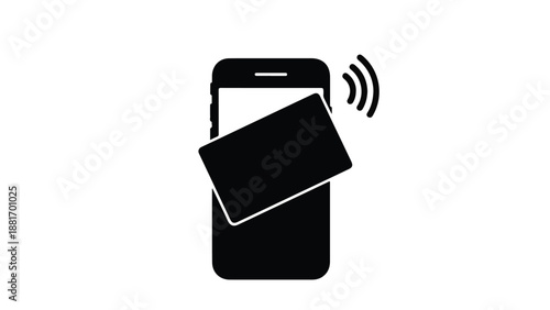 Smartphone with mobile payment app on screen displaying wireless internet connection for online banking 