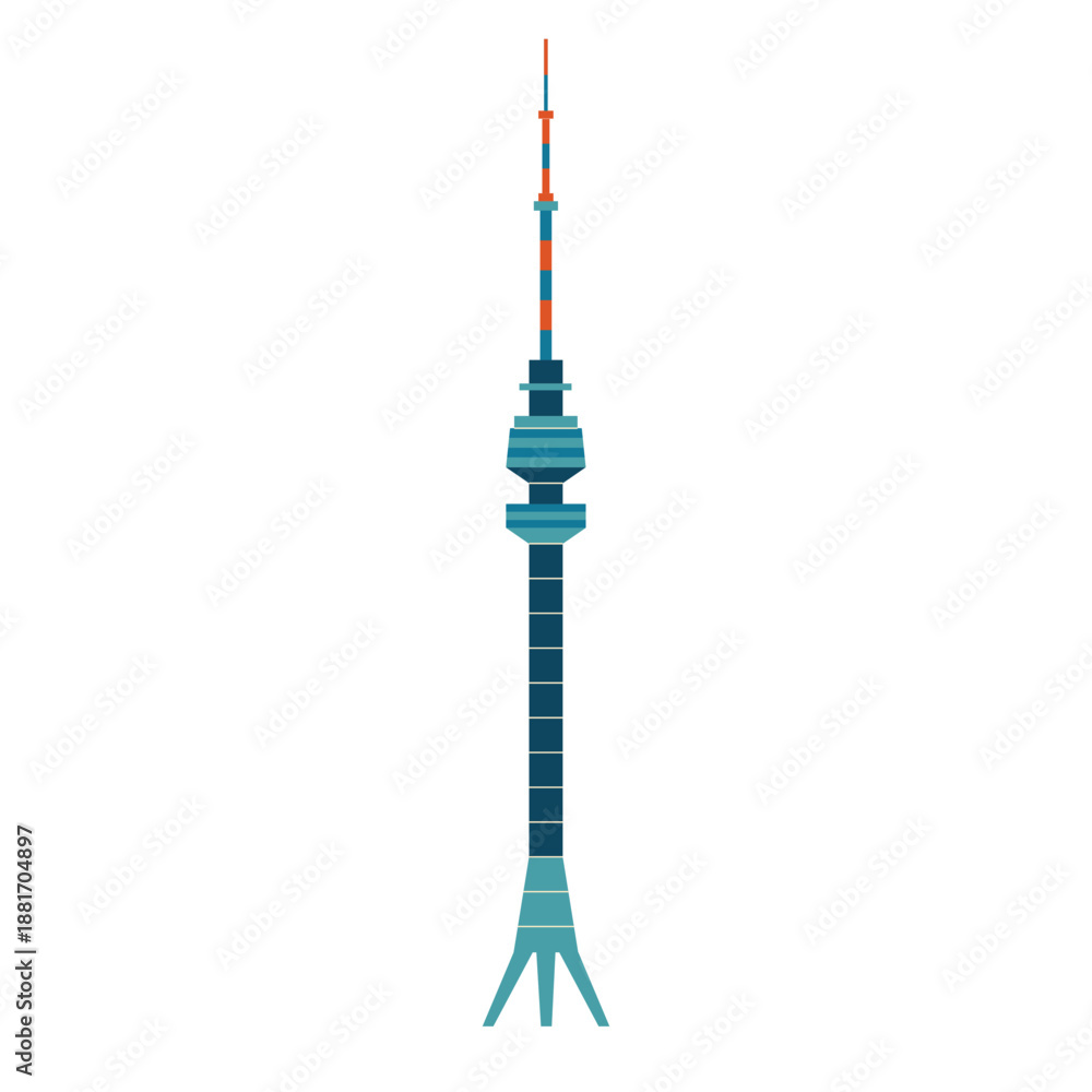 Fototapeta premium Belgrade Avala Tv Tower Icon