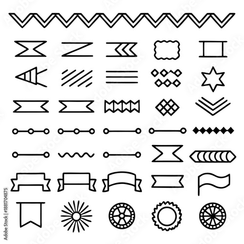 Minimalist vector icon set for ui, web, and branding design