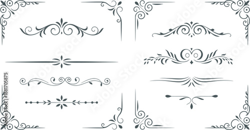 Elegant Ornate Dividers And Decorative Frame Corners