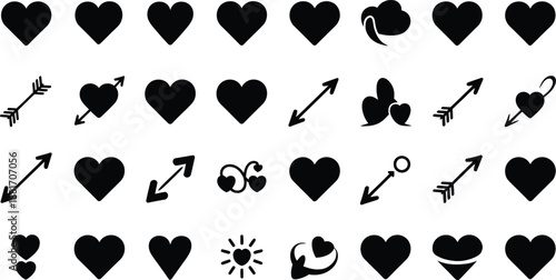 Heart Icon Collection Set