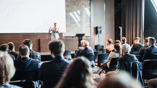 фотографія Speaker giving a talk in conference hall at business event