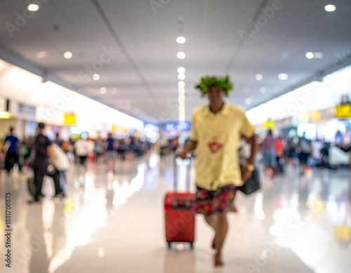 Wallpaper Mural blurred people at the airport Torontodigital.ca