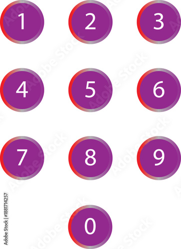A visual representation of a standard numeric keypad layout for user interface design