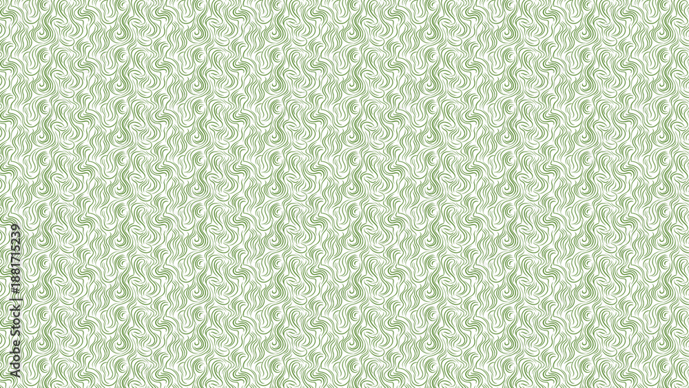 Fototapeta premium Abstract Green Seamless Wavy Pattern with Organic Curved Lines Background