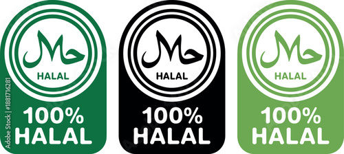 Halal certification logos and symbols for authentic islamic products and services