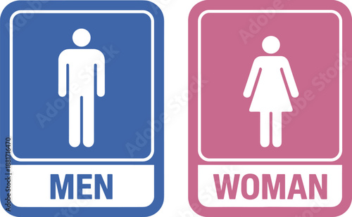 Public restroom signs male female icons restroom indicators bathroom symbols