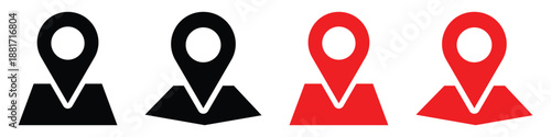 Map pin icon set