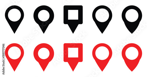 Map pin icon set